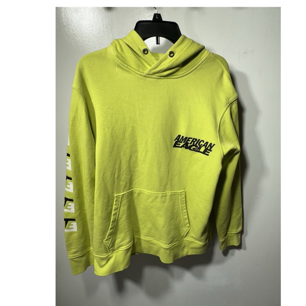 American Eagle Outfitters Yellow Graphic Pullover Hoodie Men's Size M